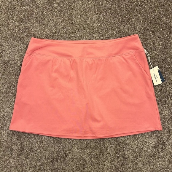 Tommy Bahama Women's Pink Pull On Stretch Golf Skort Pockets UPF50 Size XL - NWT - Picture 2 of 15